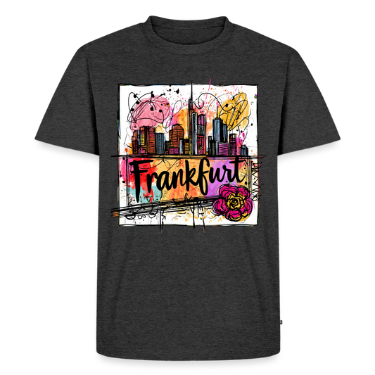 Frankfurt Skyline - Männer Premium T-Shirt - Anthrazit meliert