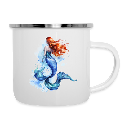 Meerjungfrau als Aquarelle - Emaille-Tasse - by Artful Alchemist