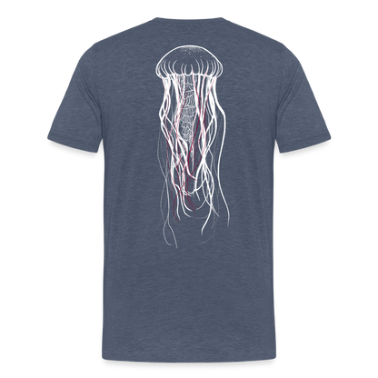 Qualle mit roten Fäden - Männer Premium T-Shirt - by Artful Alchemist