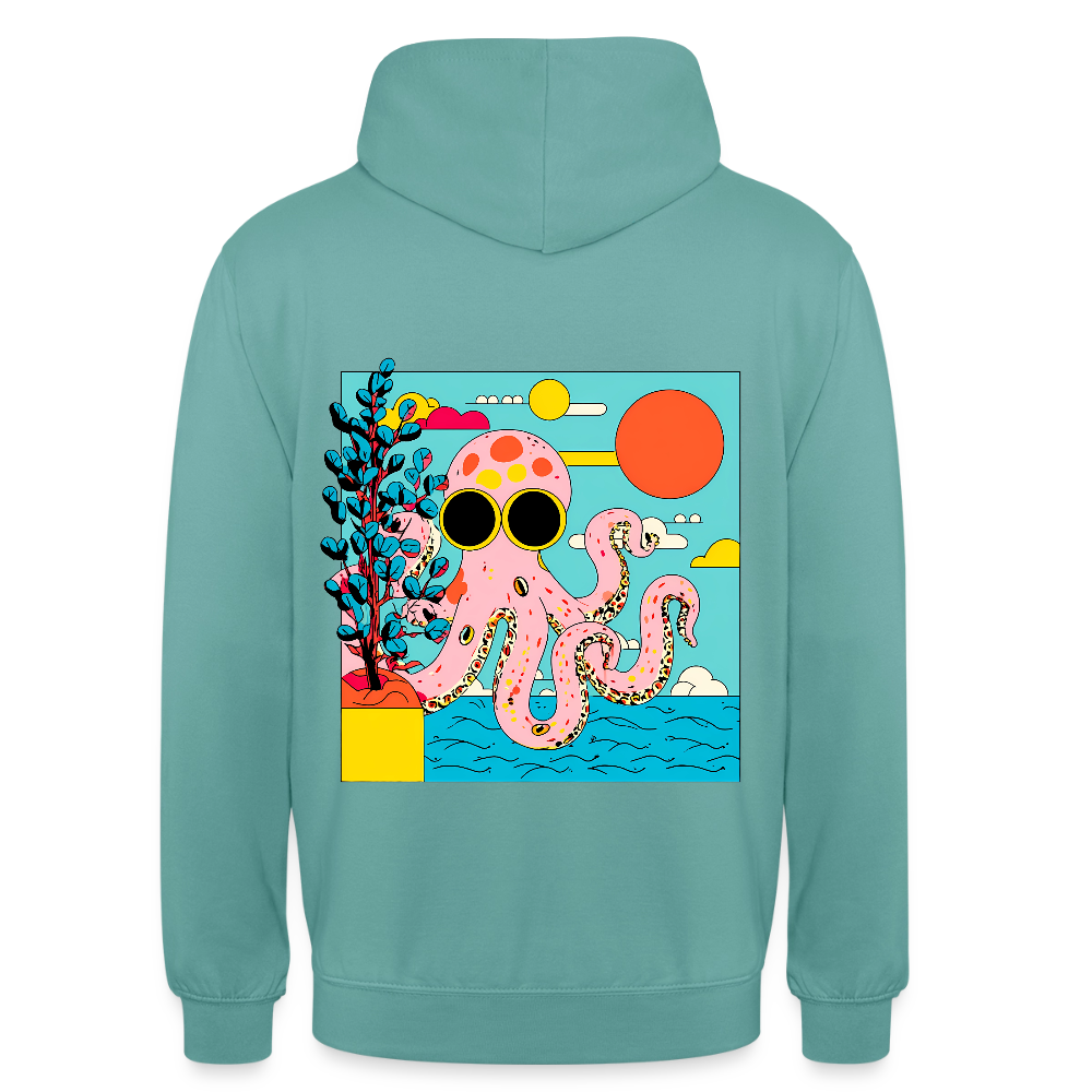 Summer Reef – Pink Octopus - Unisex Hoodie - by Artful Alchemist