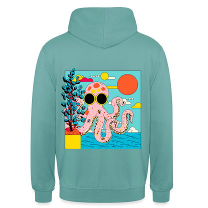 Summer Reef – Pink Octopus - Unisex Hoodie - by Artful Alchemist