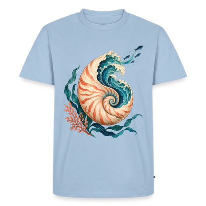 Nautilus Wave – Männer Premium T-Shirt - Hellblau