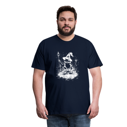 Magischer Frosch mit Zauberhut und Zauberstab - Männer Premium T-Shirt - by Artful Alchemist