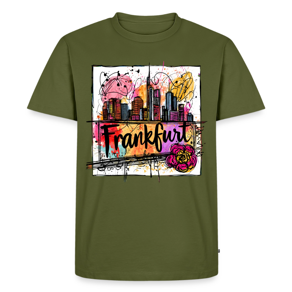 Frankfurt Skyline - Männer Premium T-Shirt - Khaki