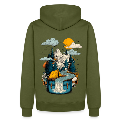World in a Pack – Adventure Surrealism - Männer Premium Hoodie - by Artful Alchemist