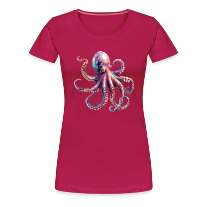 Cooles Wasserfarben Aquarell Oktopus Design - Frauen Premium T-Shirts - by Artful Alchemist