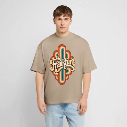 Frankfurt Retro – Oversized Unisex Bio T-Shirt - Steingrau