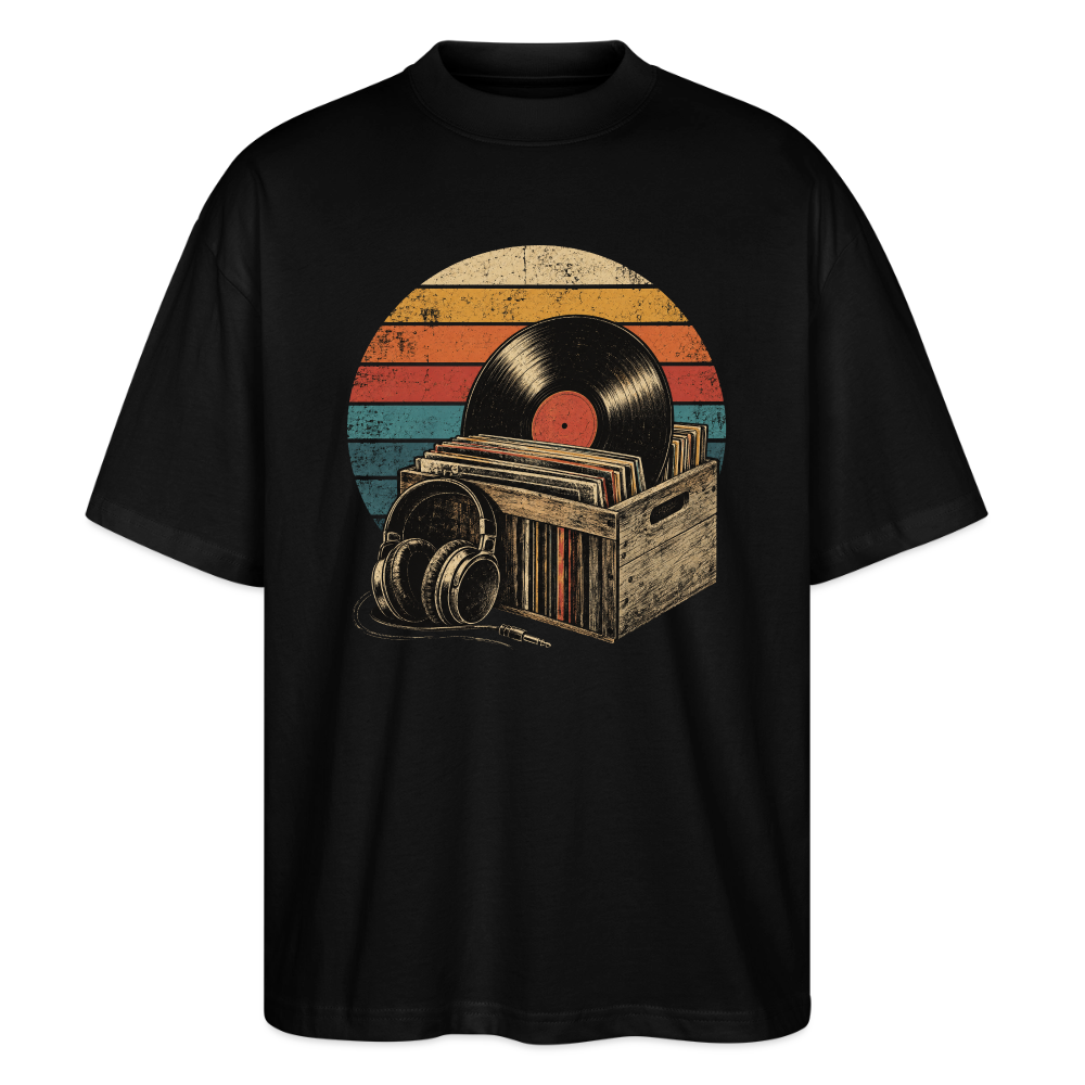Vinyl Culture – Oversized Unisex Bio T-Shirt Blaster 2.0 - Schwarz