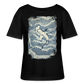 Vintage Hammerhai im japanischen inspirierten Tattoo Stil - Stanley/Stella Relaxed Rundhals Frauen Bio-T-Shirt SERENA - Schwarz