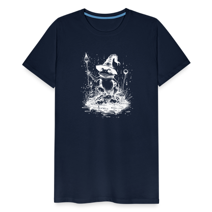 Magischer Frosch mit Zauberhut und Zauberstab - Männer Premium T-Shirt - by Artful Alchemist