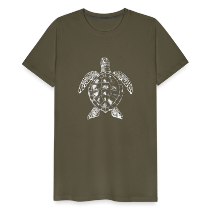 Meeresschildkröte - Monochrom - Männer Premium T-Shirt - by Artful Alchemist