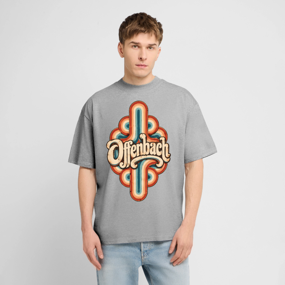 Offenbach Retro – Oversized Unisex Bio T-Shirt - Grau meliert