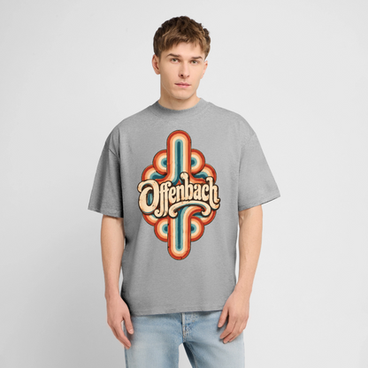 Offenbach Retro – Oversized Unisex Bio T-Shirt - Grau meliert