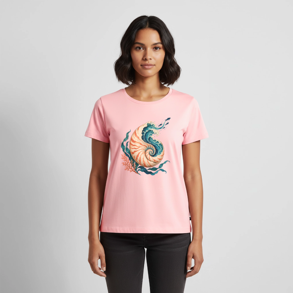 Nautilus Wave – Frauen Premium T-Shirt - Rosa