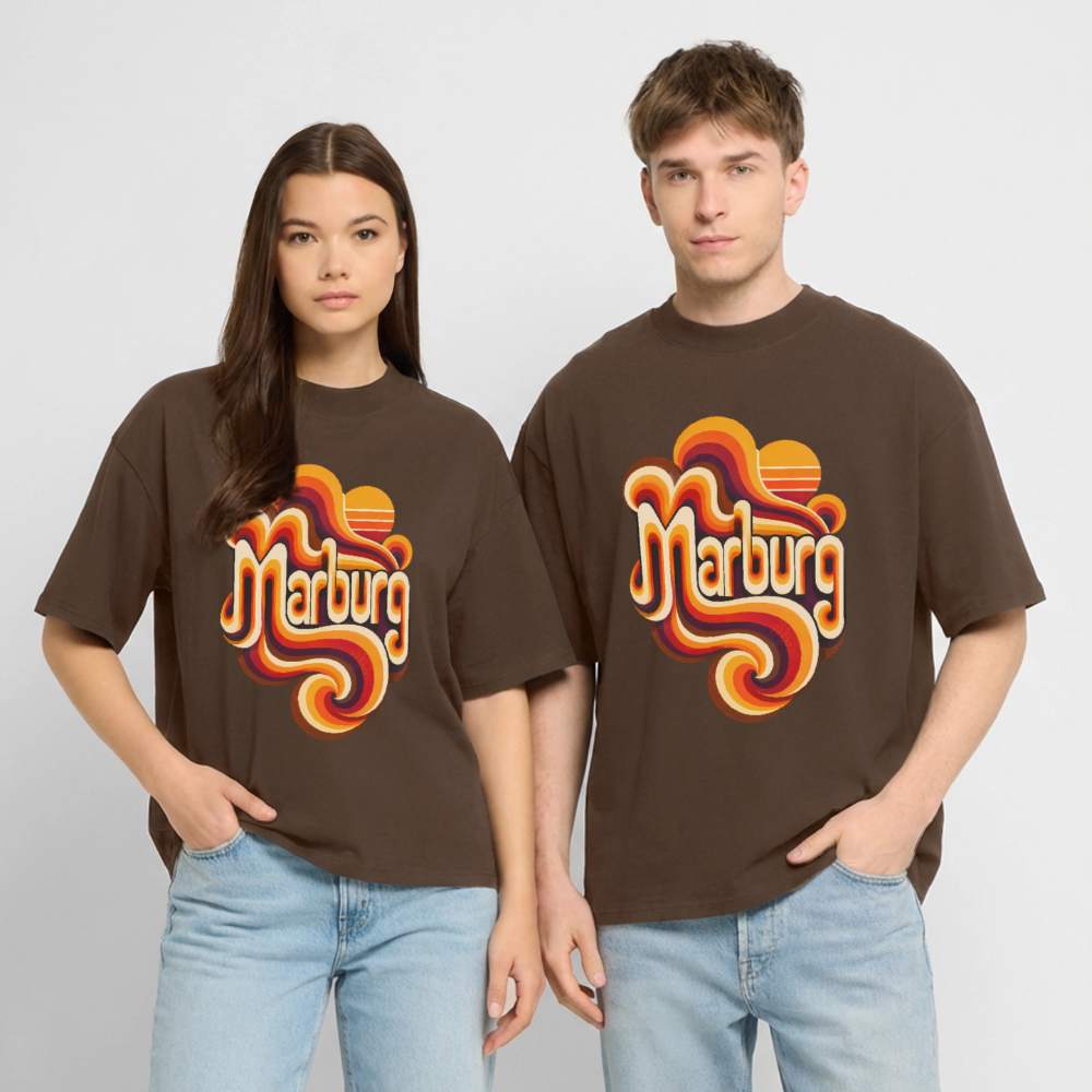 Marburg Retro – Oversized Unisex Bio T-Shirt - Dunkelbraun
