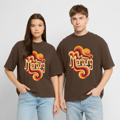 Marburg Retro – Oversized Unisex Bio T-Shirt - Dunkelbraun