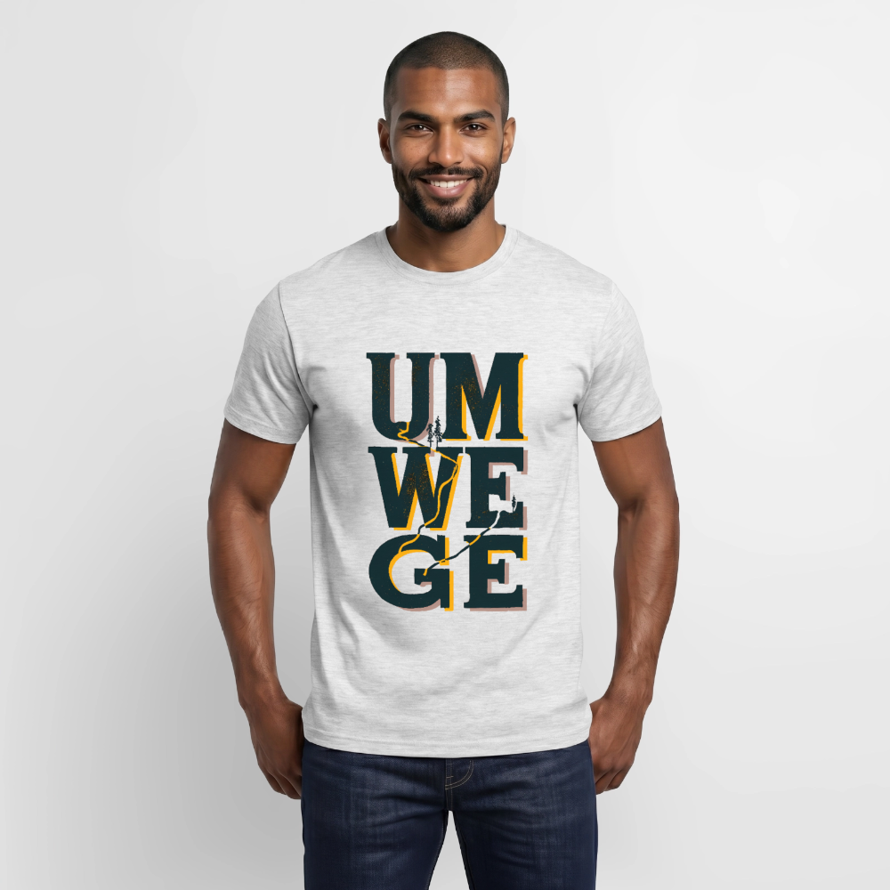 Umwege – Männer T-Shirt - Grau meliert