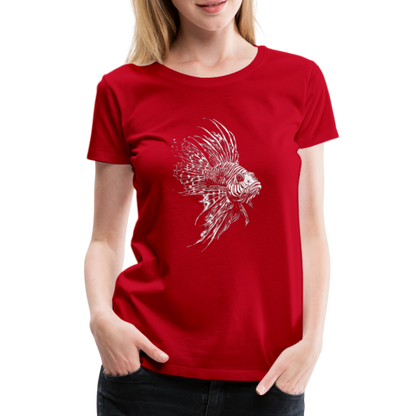 Rotfeuerfisch - Monochrom - Frauen Premium T-Shirt - by Artful Alchemist