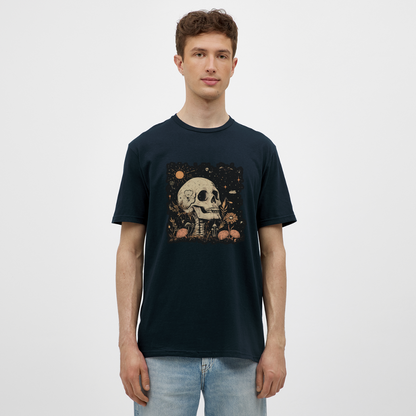 Boho Hippie Skelett im 60er, 70er Jahre Look - Männer T-Shirt - by Artful Alchemist