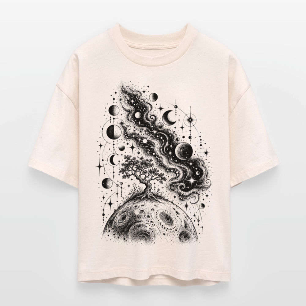 Kosmischer Baum – Frauen Boxy Bio-T-Shirt Nova - Natur