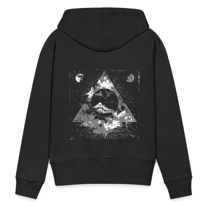 Surreales Motiv mit Mond und Bergen - Frauen Premium Hoodie - by Artful Alchemist