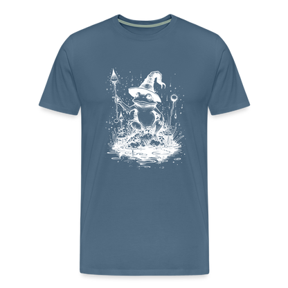 Magischer Frosch mit Zauberhut und Zauberstab - Männer Premium T-Shirt - by Artful Alchemist