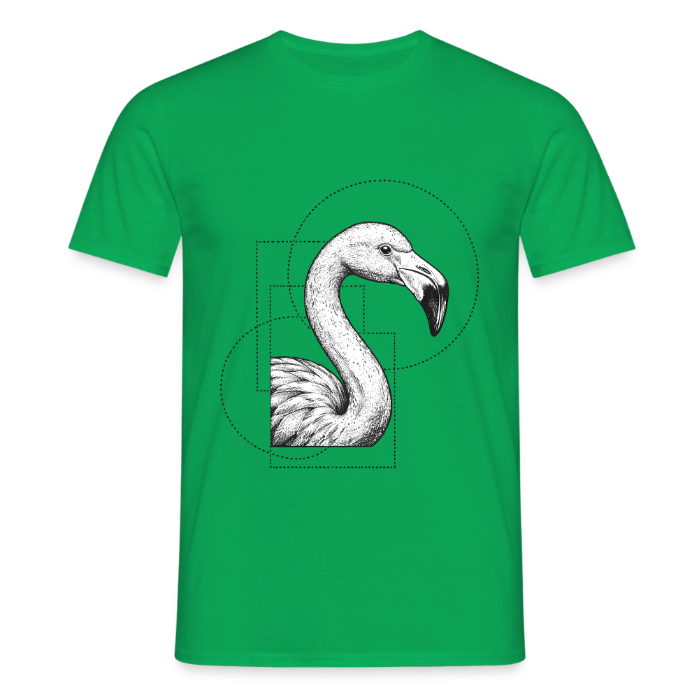 Geometric Grace – Modern Flamingo - Männer T-Shirt - by Artful Alchemist