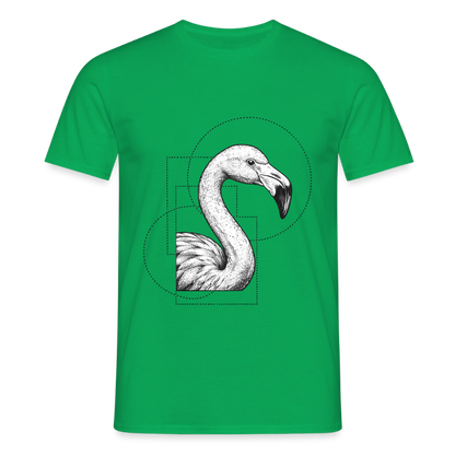 Geometric Grace – Modern Flamingo - Männer T-Shirt - by Artful Alchemist