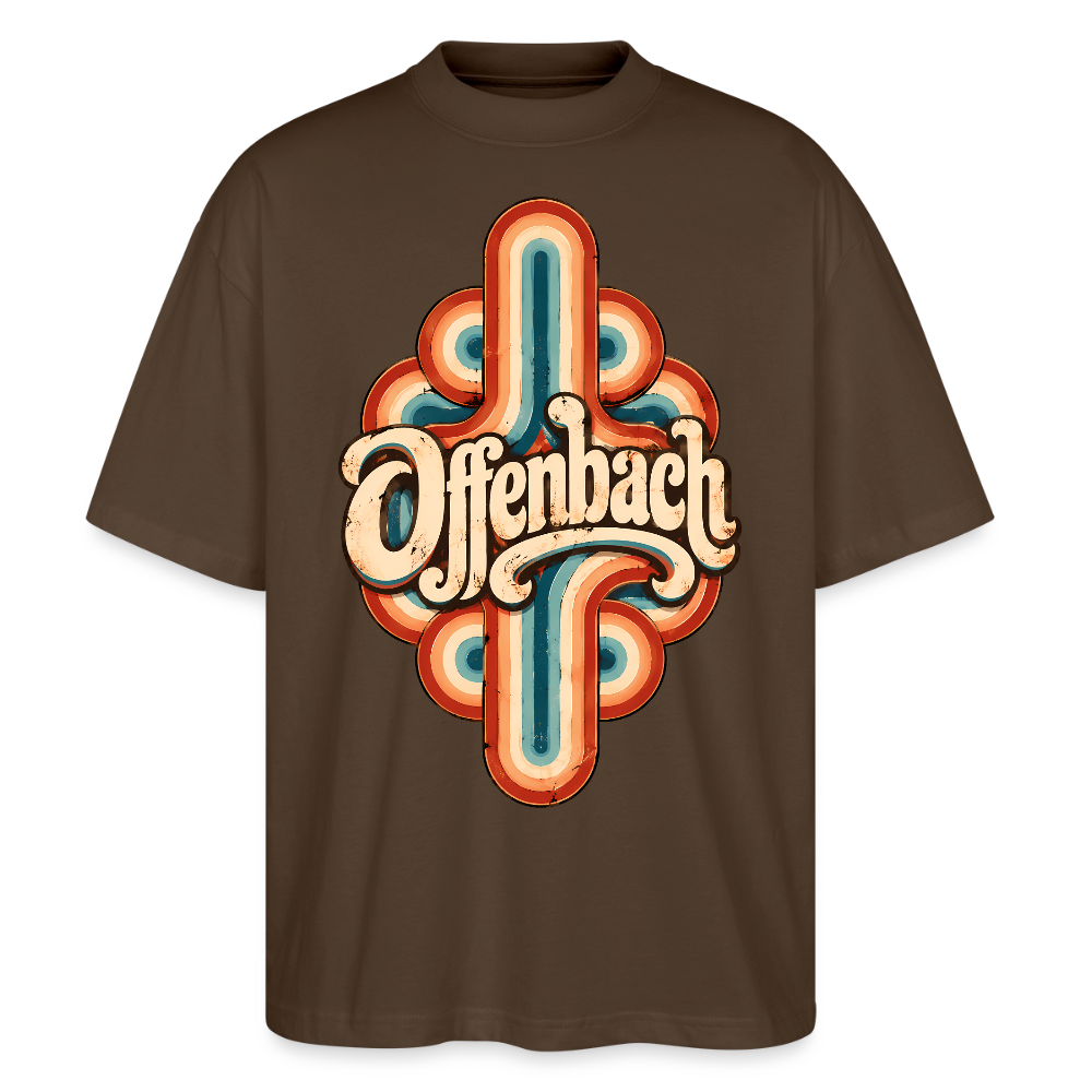 Offenbach Retro – Oversized Unisex Bio T-Shirt - Dunkelbraun