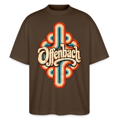 Offenbach Retro – Oversized Unisex Bio T-Shirt - Dunkelbraun
