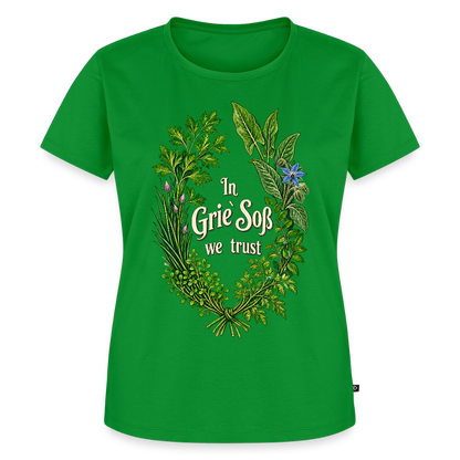 In Grie’ Soß We Trust - Frauen Premium T-Shirt - by Artful Alchemist