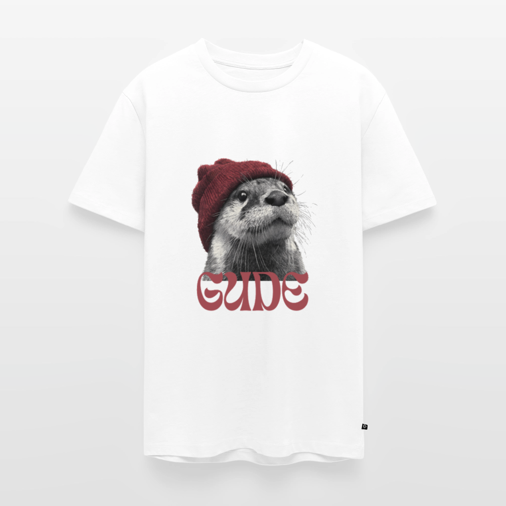 Gude Otter - Männer Premium Bio T-Shirt - Weiß
