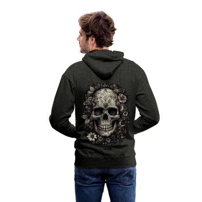 Boho Totenkopf mit Tattoos und Blumen - Männer Premium Hoodie - by Artful Alchemist