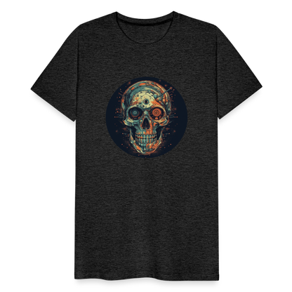 Retro Futuristischer Totenkopf Skull Cyborg- Männer Premium T-Shirt - by Artful Alchemist