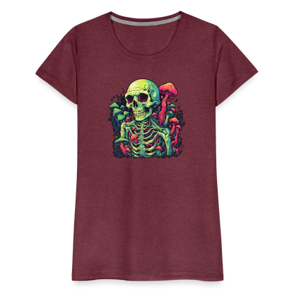 Horror Pilz Skelett - Happy Halloween - Frauen Premium T-Shirt - by Artful Alchemist