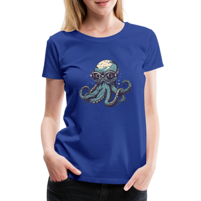 Nerdy Comic Oktopus mit Brille - Frauen Premium T-Shirts - by Artful Alchemist