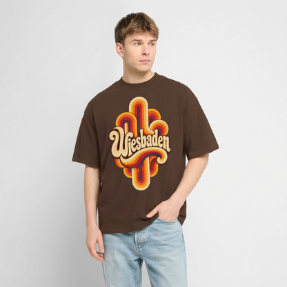 Wiesbaden Retro – Oversized Unisex Bio T-Shirt - Dunkelbraun