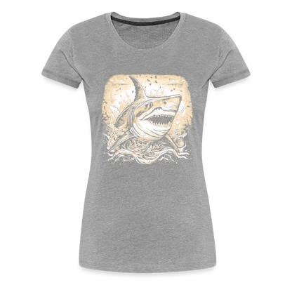 Cooler Retro Hai - Frauen Premium T-Shirts - by Artful Alchemist