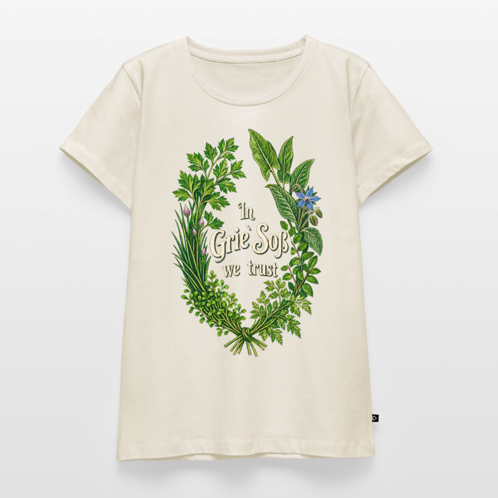 In Grie’ Soß We Trust - Frauen Premium T-Shirt - Naturweiß