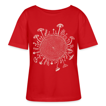 Baumringe & Pilze - Stanley/Stella Relaxed Rundhals Frauen Bio-T-Shirt SERENA - by Artful Alchemist