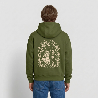 Moonlight Dance – Oversized Heavyweight Unisex Hoodie - Khaki