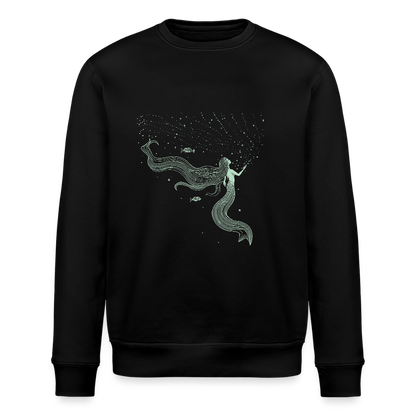Lineart Meerjungfrau Motiv (hellgrün) - Stanley/Stella Unisex Bio-Sweatshirt ROLLER - by Artful Alchemist