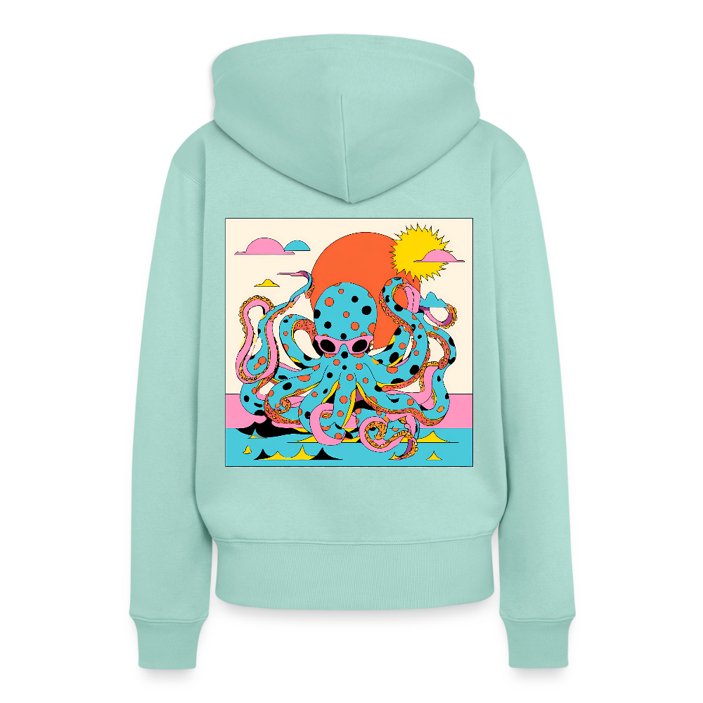 Octopus Summer – Retro Comic - Frauen Premium Bio Hoodie - by Artful Alchemist