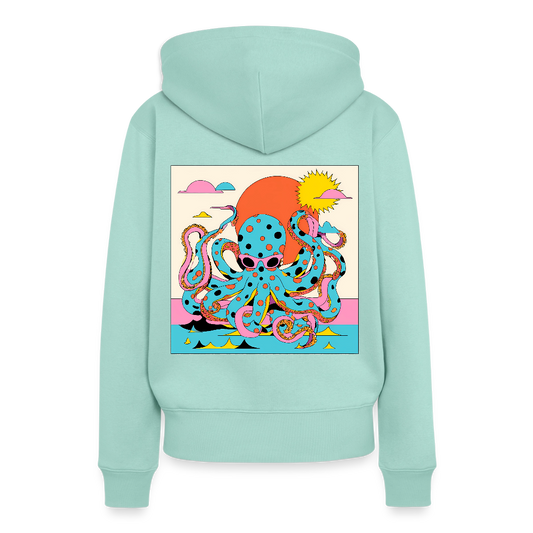 Octopus Summer – Retro Comic - Frauen Premium Bio Hoodie - by Artful Alchemist