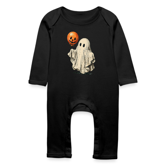 Süßer Halloween-Geist - Baby Bio Strampler - Schwarz