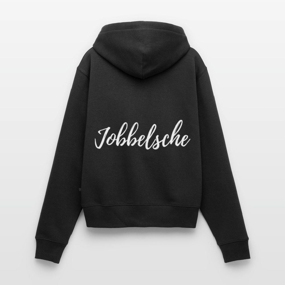 Jobbelsche - Hessisch Mundart - Frauen Premium Kapuzen Jacke - Schwarz