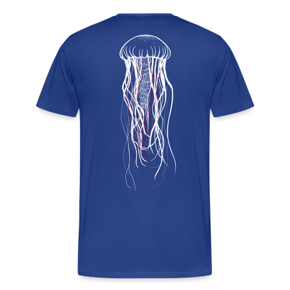 Qualle mit roten Fäden - Männer Premium T-Shirt - by Artful Alchemist