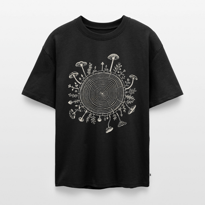 Baumringe & Pilze - Unisex Premium Oversized Bio T-Shirt - by Artful Alchemist