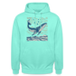 Kosmischer Wal – Retro Ocean Art - Unisex Hoodie - Mint