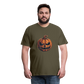 Gruseliger Horror Kürbis -Happy Halloween - Männer Premium T-Shirt - Khaki